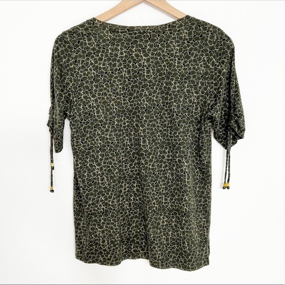 Michael Michael Kors Green Gold Print Women Size Medium - Picture 3 of 4